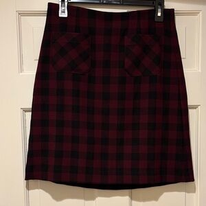 J. Jill Black and Red Plaid Skirt